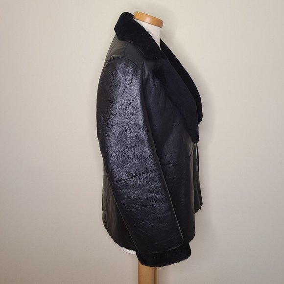 Stylish Mid-Length Front Tie Sheepskin Coat - Picture 12 of 14